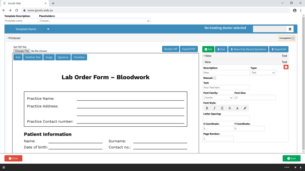 Image 1 - Original PDF Printover interface