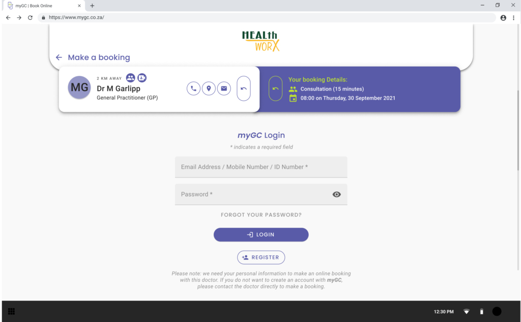 Step 1: does the user have an account? Branches to sign in or register